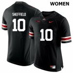 NCAA Ohio State Buckeyes Women's #10 Kendall Sheffield Black Nike Football College Jersey CIP5745TS